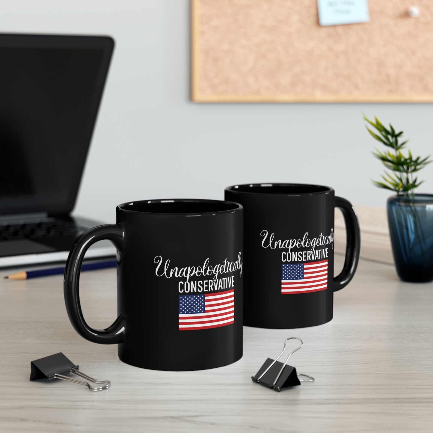 Unapologetically Conservative Black Mug