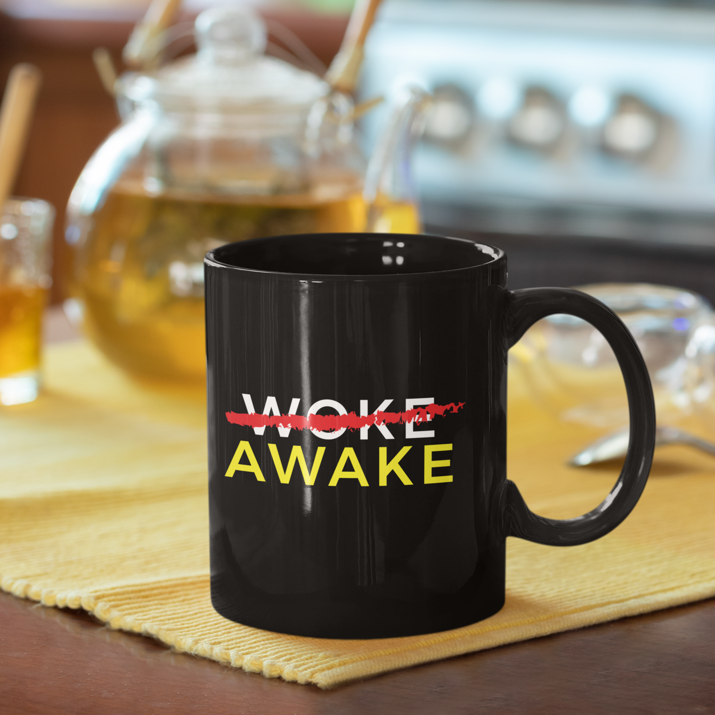 AWAKE Black Mug